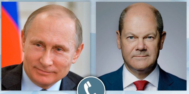 صدراعظم آلمان از پوتین خواست مذاکرات صلح را از سر بگیرد